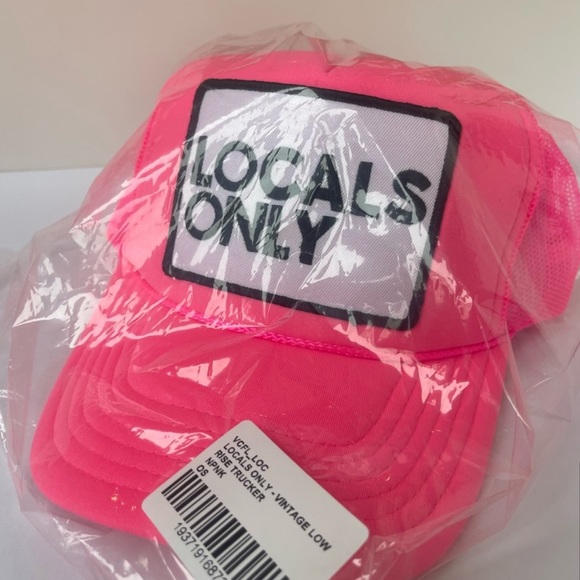 NWT Aviator Nation Vintage mesh Trucker Hat Locals Only Patch โ Neon pink - Picture 6 of 10